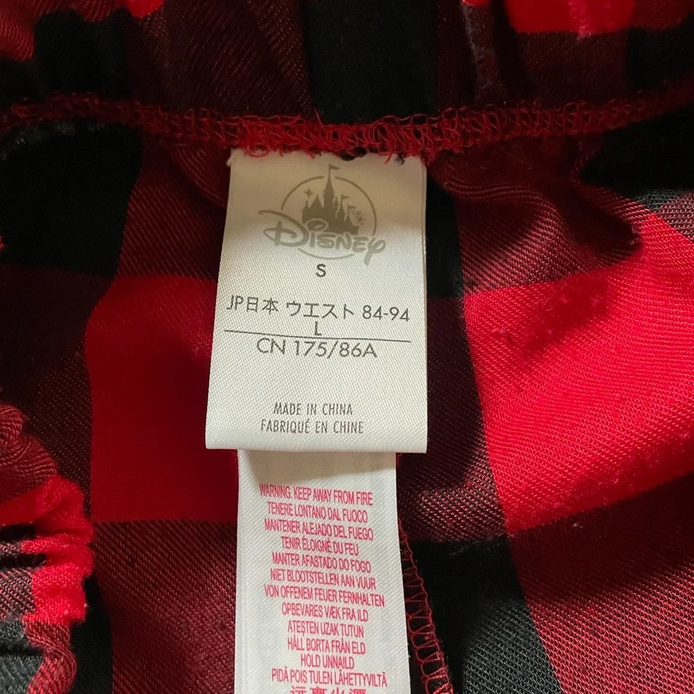 Disney Red and Black Buffalo Plaid Pajama Pants - Picture 2 of 2